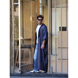 Navy Blue Jeans Cotton Abaya
