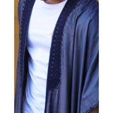 Navy Blue Jeans Cotton Abaya