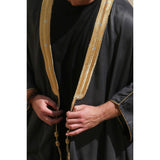 Gold & Grey Jeans Abaya