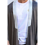 Silver & Grey Jeans Abaya
