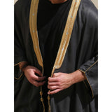 Gold & Grey Jeans Abaya