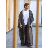 Silver & Grey Jeans Abaya