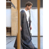 Silver & Grey Jeans Abaya
