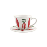 Red Tea Cup With Plate