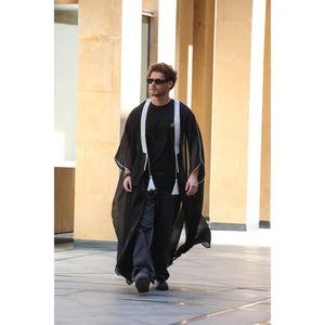 Silver & Black Najaf Abaya