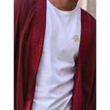 Burgundy Jeans Abaya