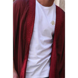 Burgundy Jeans Abaya
