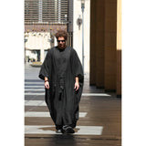 Black Tassel Cotton Abaya