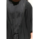 Black Tassel Cotton Abaya