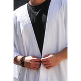 White Tassel Cotton Abaya