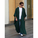 Green Tassel Cotton Abaya