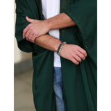 Green Tassel Cotton Abaya