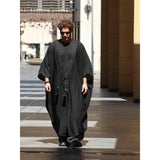 Black Tassel Cotton Abaya