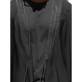 Black Tassel Cotton Abaya