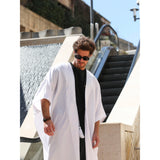 White Tassel Cotton Abaya