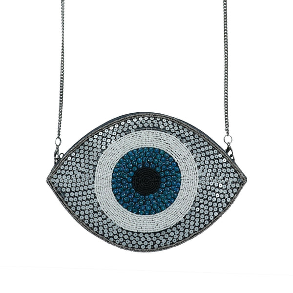 Eye Shaped Beaded Clutch