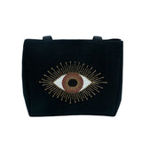 Mouftah El Chark Golden Eye Black Tote Bag