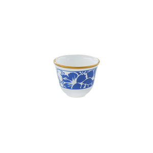 Mouftah El Chark Blue Floral Coffee Cups - Set of 6