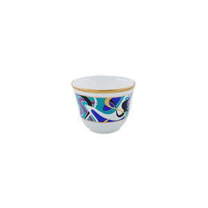 Mouftah El Chark Gold & Blue Coffee Cups - Set of 6