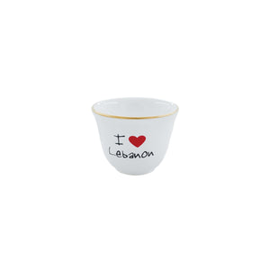 Mouftah El Chark I Love Lebanon Coffee Cups - Set of 6
