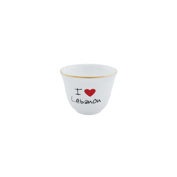I Love Lebanon Coffee Cups - Set of 6