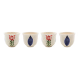 Mouftah El Chark Blue Tulip Coffee Cups - Set Of 4