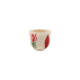 Mouftah El Chark Red Tulip Coffee Cups - Set Of 4
