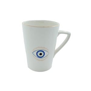 Mouftah El Chark White Evil Eye Porcelain Mug