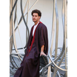 Burgundy Linen Abaya