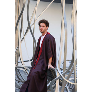 Burgundy Linen Abaya