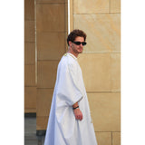 Gold & White Linen Abaya