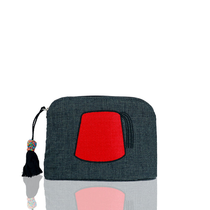 Grey Tarbouch Pouch