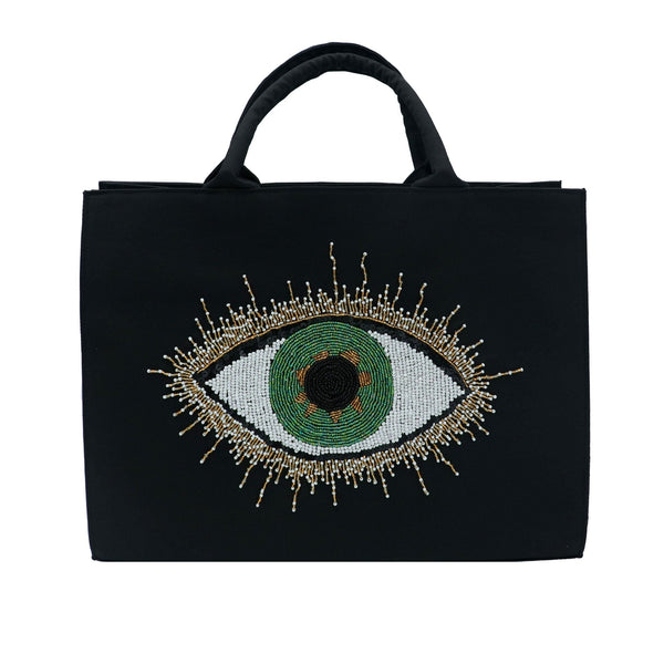 Golden Emerald Eye Tote Bag