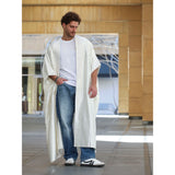 Striped White Abaya