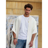 Striped White Abaya
