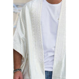 Striped White Abaya