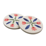 Mouftah El Chark Blue Tulip Coasters - Set Of 2