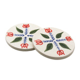 Mouftah El Chark Green Tulip Coasters - Set Of 2