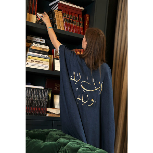 Alf Leila Dark Blue Abaya