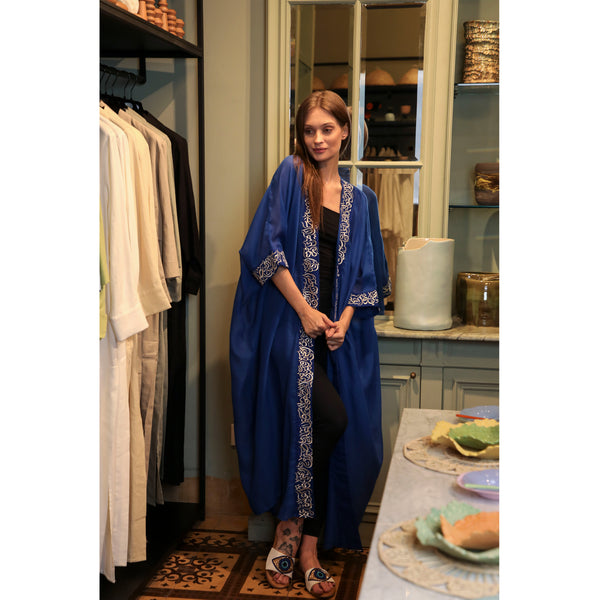 Arabic Poem Blue Abaya