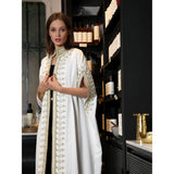 White & Gold Abaya