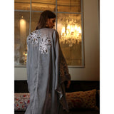 Applique Grey Abaya