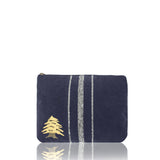 Navy Blue & Off-White Cedar Pouch