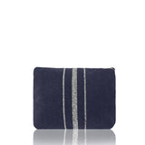 Navy Blue & Off-White Cedar Pouch