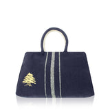 Navy Blue & Off-White Cedar HandBag