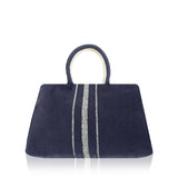 Navy Blue & Off-White Cedar HandBag