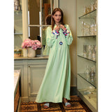 Round Eyes Pistache Abaya