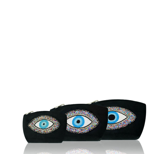 Eye Beaded Pouch Set