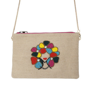 Flower Lady Beaded Bag