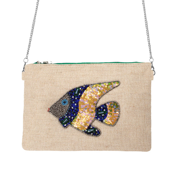 Fish Beaded Bag